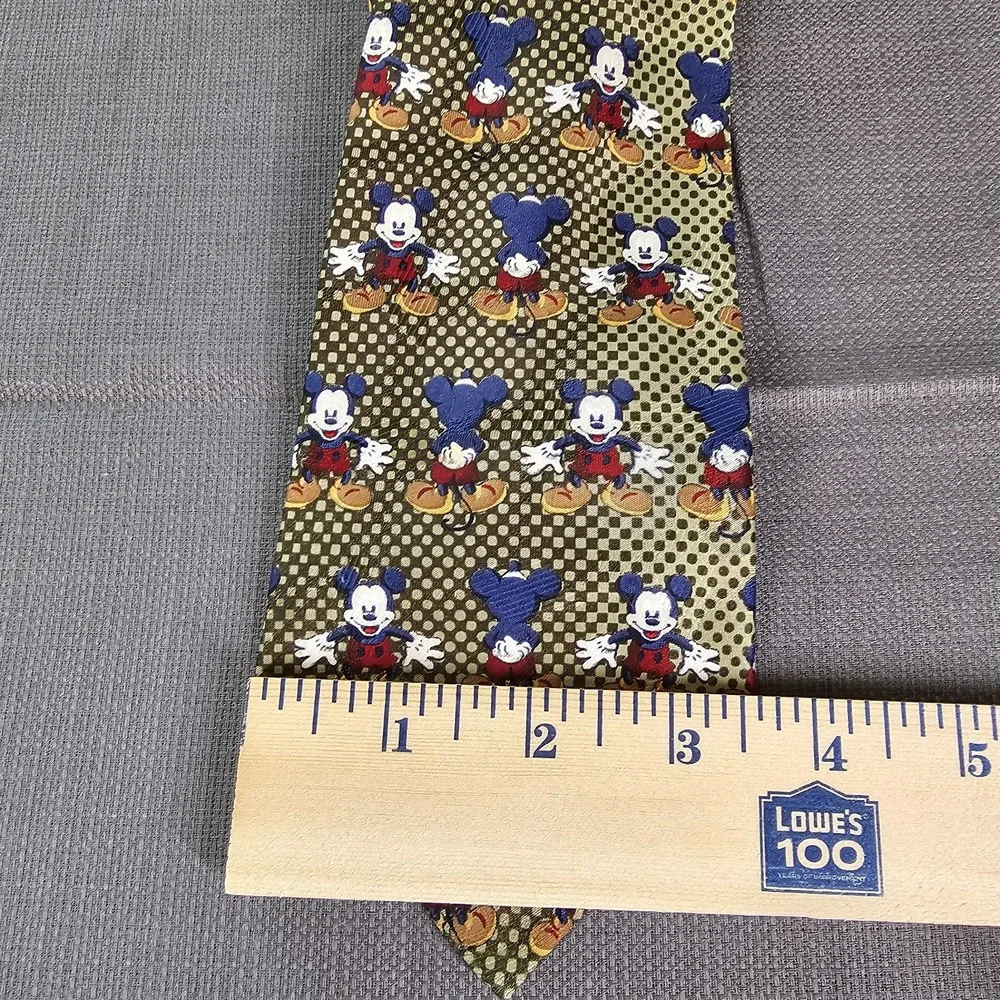 Mickey unlimited Multi Colored Front And Back‎ Of Mickey Pattern Men's Tie